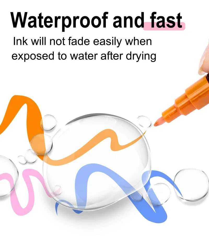 36-240 Acrylic Paint Markers, Waterproof & High Saturation for Wood,Metal,Plastic,Fabric,Glass,Ceramic Painting DIY Art Supplies