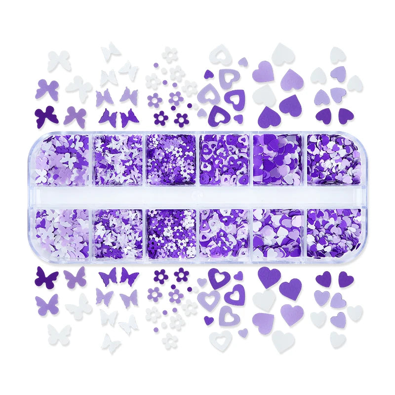 Gold Pink Butterfly Resin Sequins Glitter For Epoxy Resin Filling Cherry Blossom Resin Filler UV Silicone Mold DIY Accessories