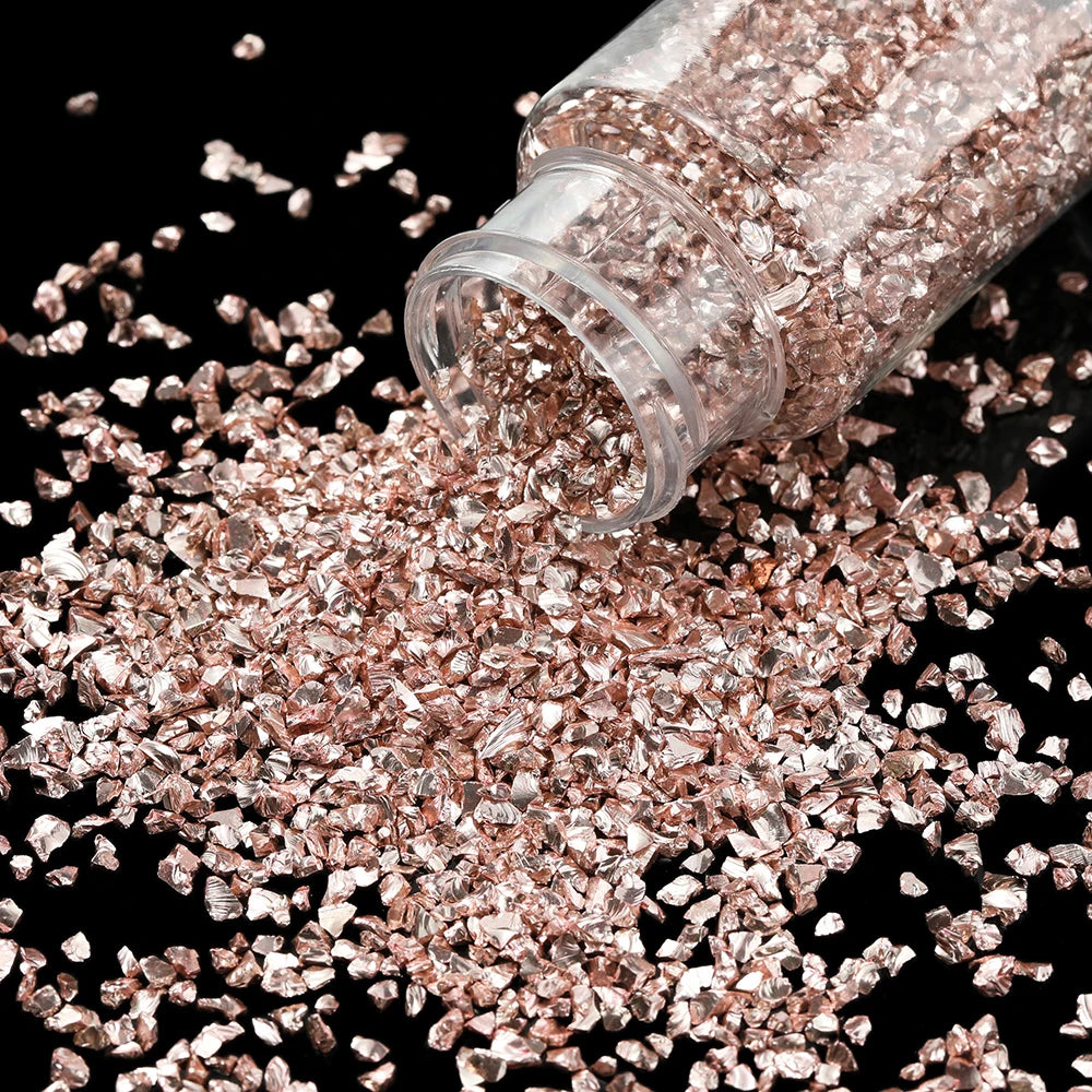 30g/Bottle Glass Broken Stones Resin Fillings for DIY Medium/Small Crystal UV Epoxy Filler Nail Art Decoration Jewelry Making