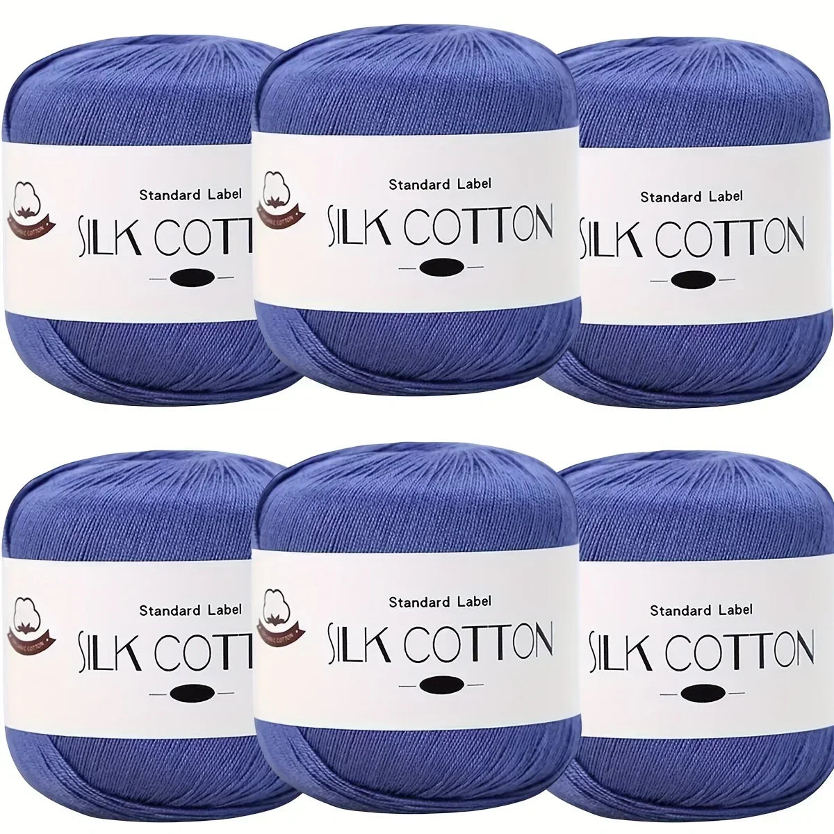 Silk Cotton Yarn - Fine Lace Thread for Crochet, Knitting Sweater,Shawls, Scarves, and DIY Crafts, Soft Durable Yarn 1.76oz/pc