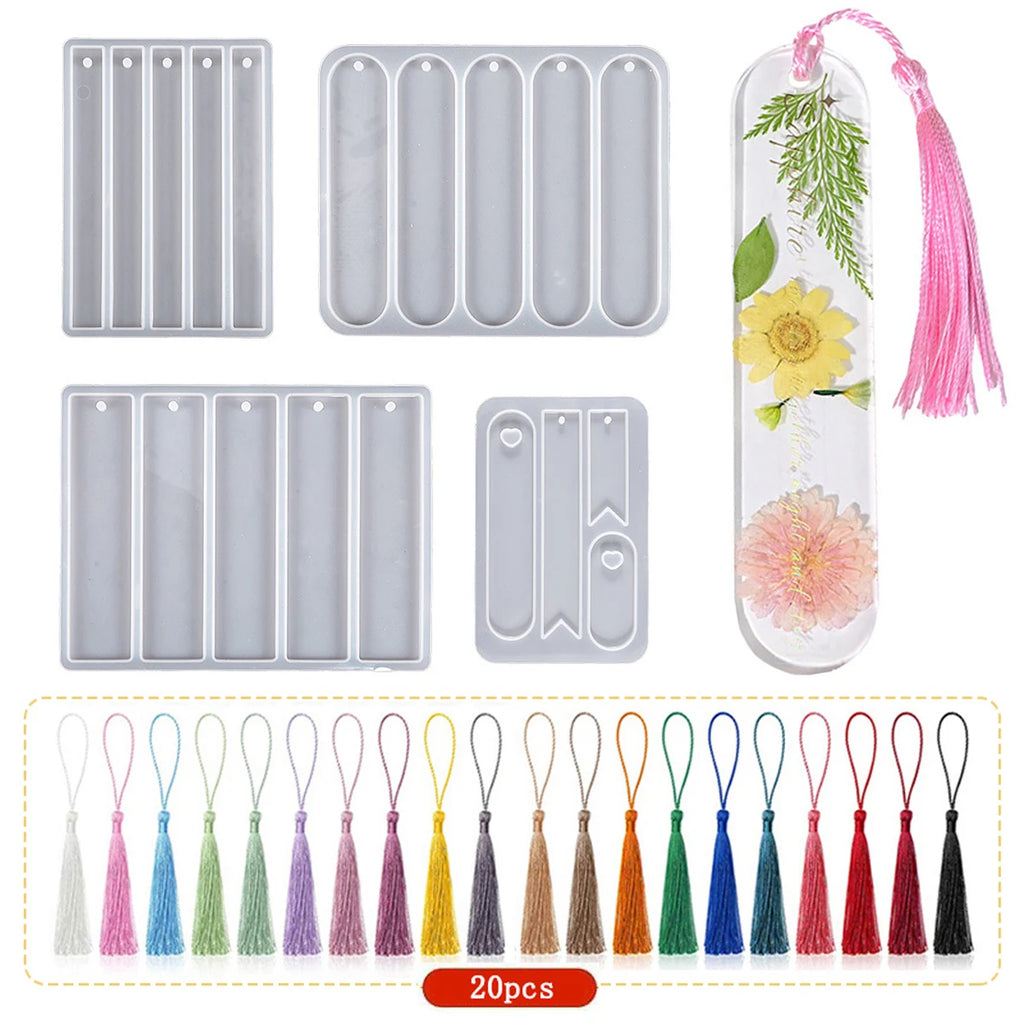 Bookmark Jewelry Casting Silicone Resin Mold Set for DIY Bookmark Pendants Bookmark Molds Silicone Molds Resin Jewelry Making