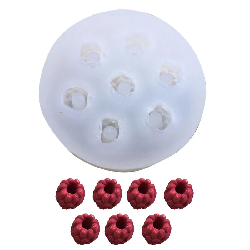 Rose Mold Wild Strawberry Simulation Fruit Silicone Mold Chocolate Baked Cake Aromatherapy Candle Mold