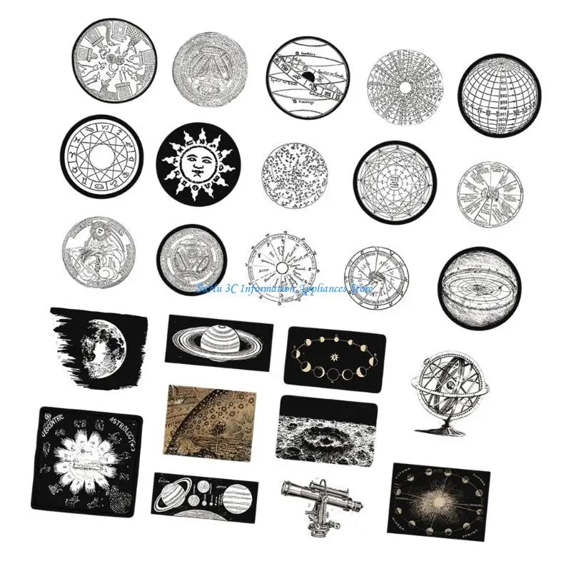 50Pcs Retro Aesthetic Sticker Scrapbooking Decoration Sticker Journaling Sticker