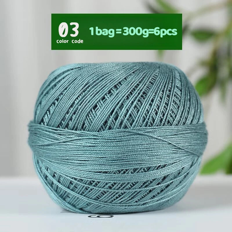 No. 7 Lace Yarn - Bamboo Fiber Linen Summer Crochet Yarn 50g