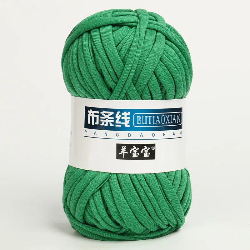 100g/pc Crocheting T Shirt Thick Soft Cloth Yarn for Hand Knitting Crochet Line Woven Handbag Blanket Thick Yarn Flat thread