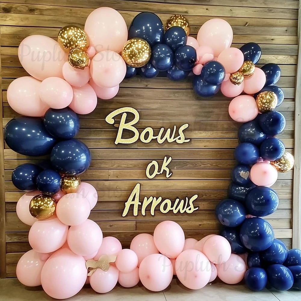 100Pcs Navy Blue Balloons Arch 5/10/12/18" Dark Ink Night Blue Latex Balloon for Baby Shower Anniversary Birthday Party Decor