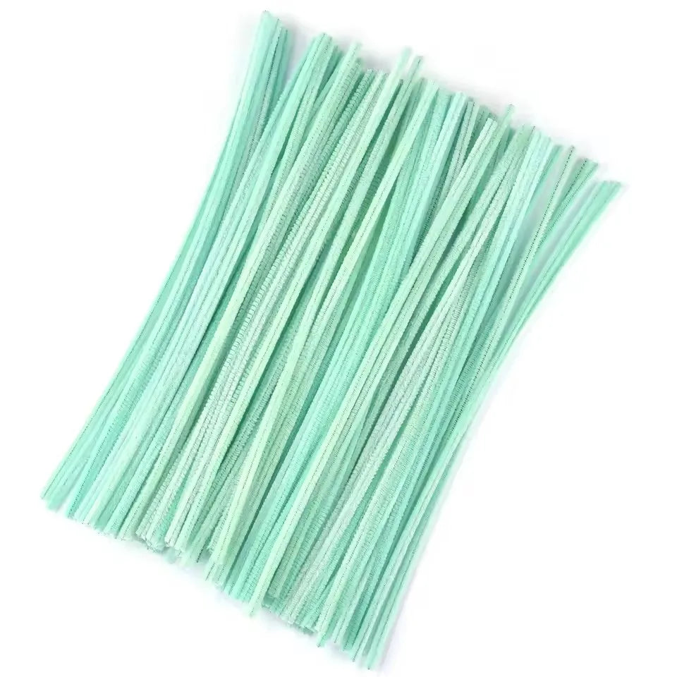 100pcs Chenille Stems Toys DIY Strips Twist Bar Anvil Wire Craft Pipe Creative Hobby Children Plush Stick Chenille Sticks