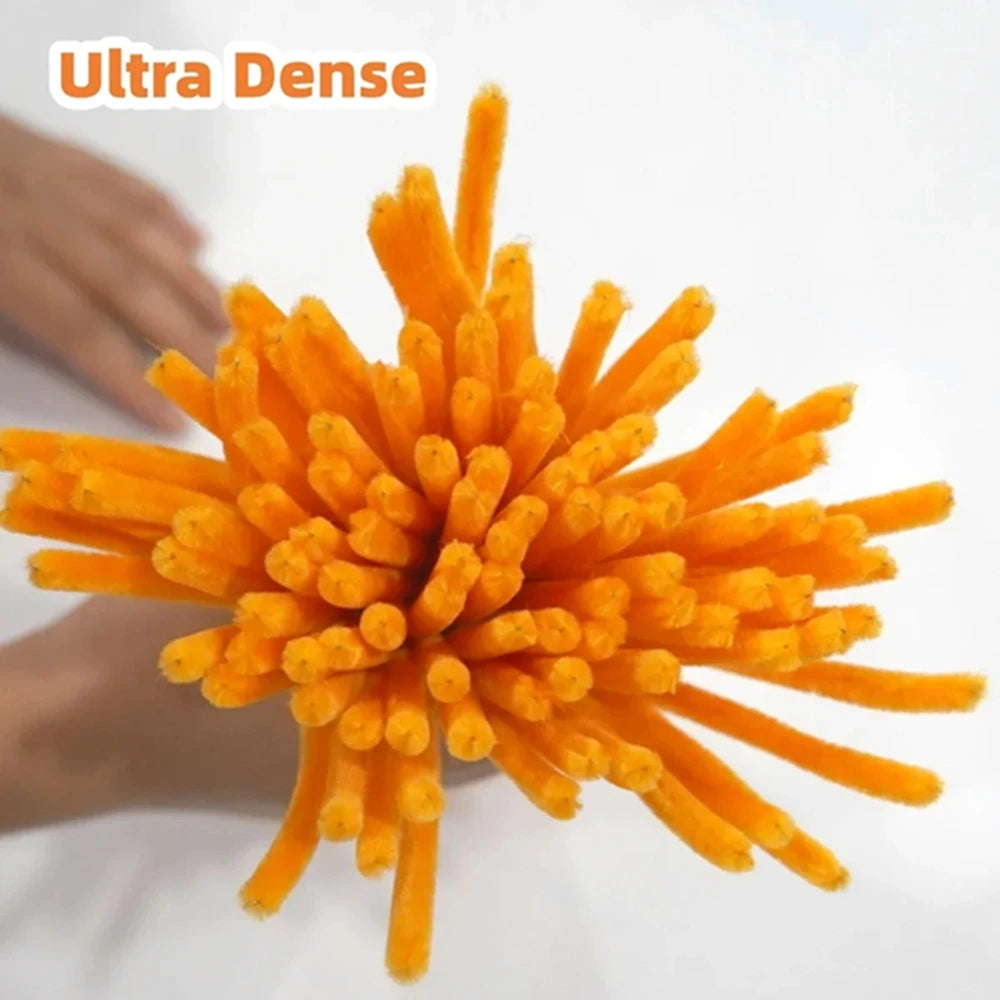 100pcs Chenille Stems Toys DIY Strips Twist Bar Anvil Wire Craft Pipe Creative Hobby Children Plush Stick Chenille Sticks