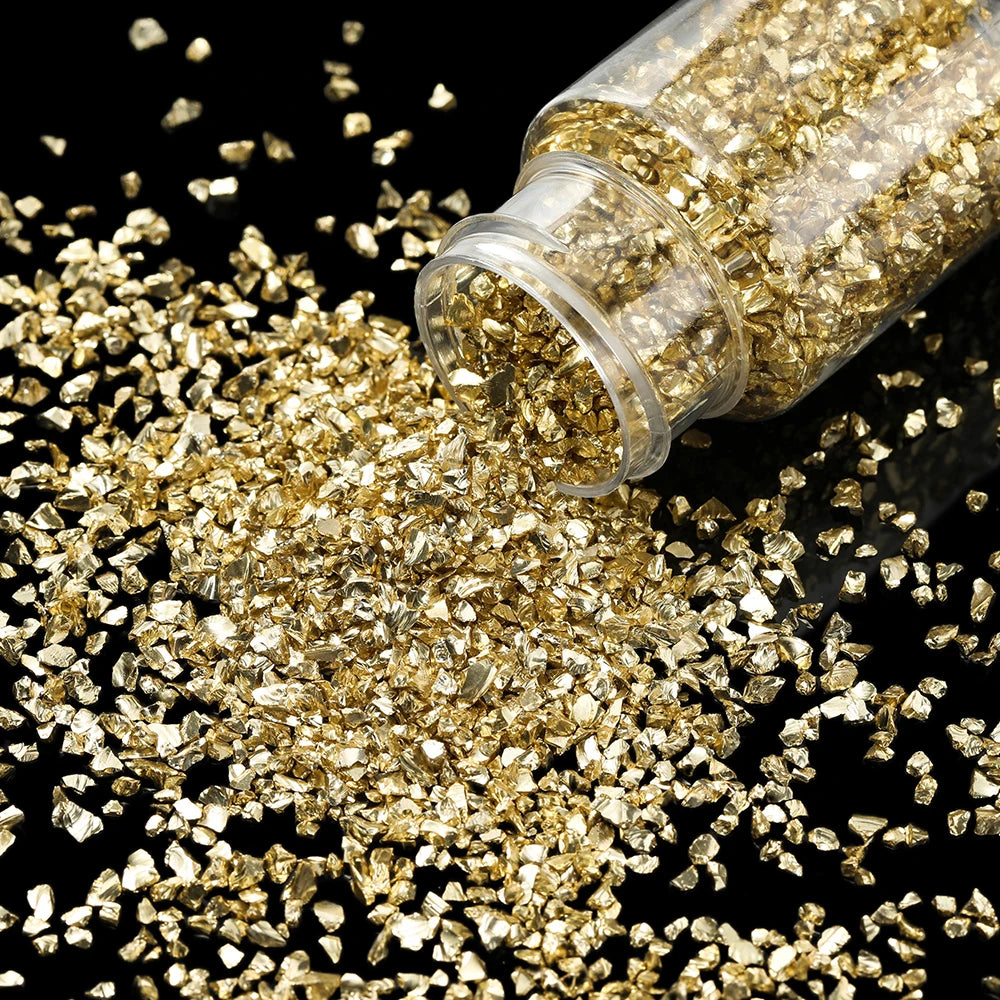 30g/Bottle Glass Broken Stones Resin Fillings for DIY Medium/Small Crystal UV Epoxy Filler Nail Art Decoration Jewelry Making