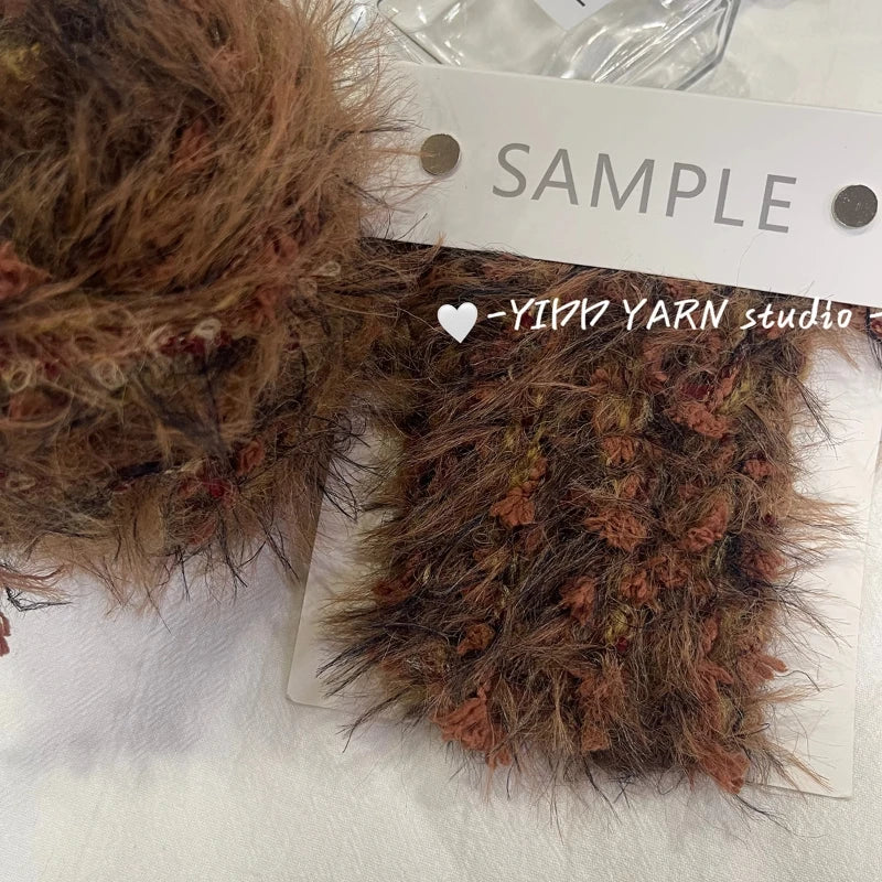 125g/roll Green Yarn Tricot Wool Blends Diy Hand Knitting Features Hand Mixed Plush Yarn Wool Ball Crochet Woven Hairpin Sweater