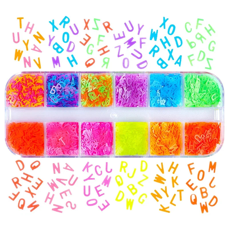 Holographic Letters Resin Sequins Fillers Epoxy Resin Filling Crafts Materials Iridescent Glitter Flakes Jewelry Making Supplies