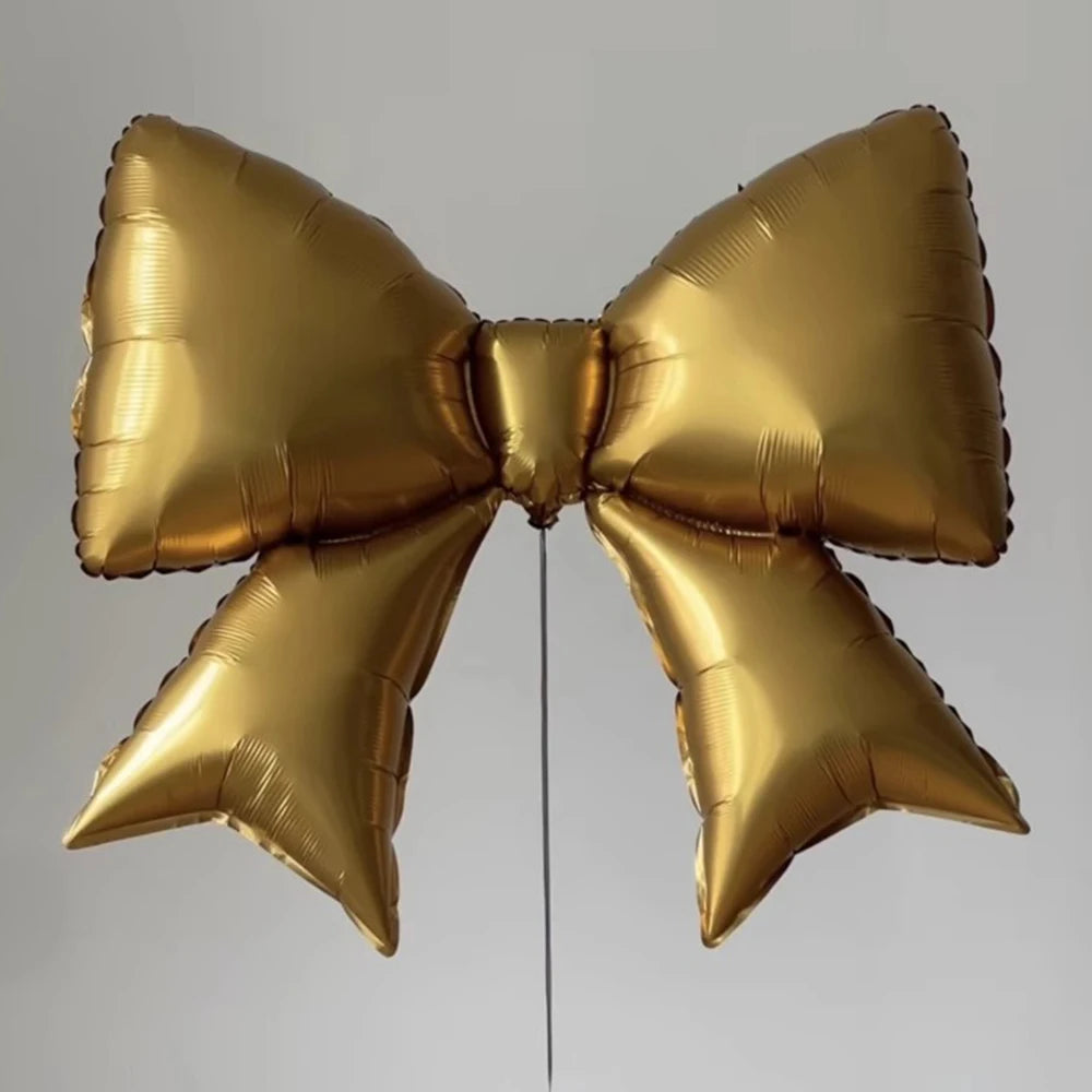 1 pack of bow-shaped aluminum foil balloons, suitable for birthday party, anniversary party, anniversary party decoration