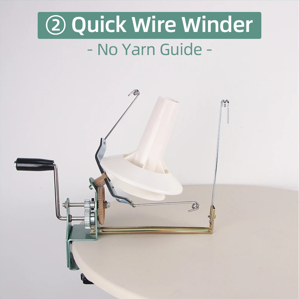 Hand Operated Winding Machine Machine Yarn Ball Winder Hand Operated Easy to Set Up and Use Sturdy with Metal Handle And