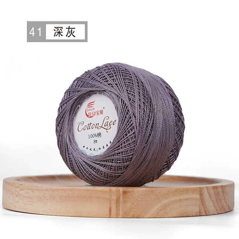 Pure Cotton Lace Thread Shiny Lin Yarn Handmade DIY Crochet Thread Combed Spun Yarn Knitting Crochet Handweaving Yarn