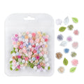 100 pcs/bag Mix Epoxy Rose Flower Resin Filling Accessories 3D Multicolor Rose Flowers Spring DIY Jewelry Crafts Making Supplies