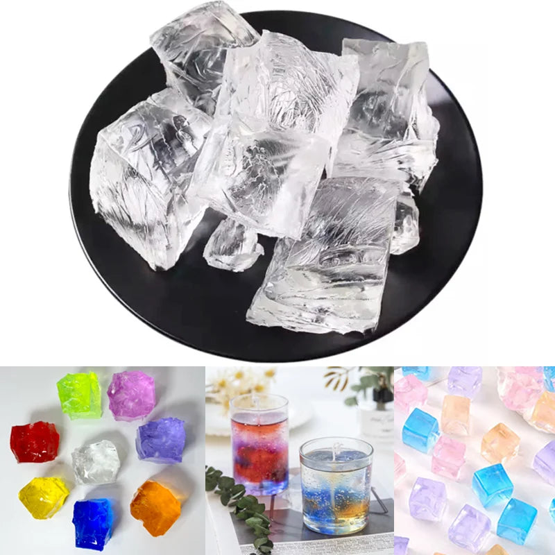 100g/500g/1000g Transparent Crystal Jelly Wax DIY Handmade Candle Making Supplies Smokeless Scented Wax Material Craft Gifts