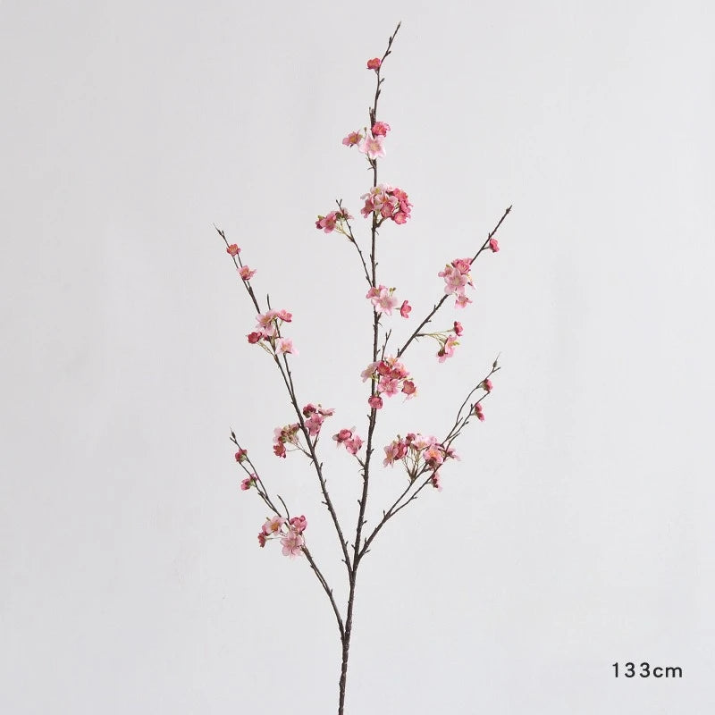 130CM Artificial Cherry Blossom Long Branch Landscape Floral Photography Props Window Display Branch Pole Arrangement