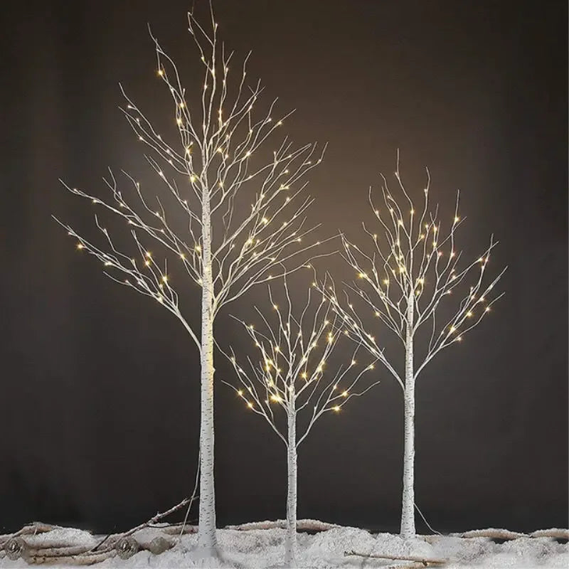 1/2/4PCS LED Tree Lights Christmas Halloween Remote Control Birch Tree Home Decoration Lights Indoor Landscape Glowing Tree
