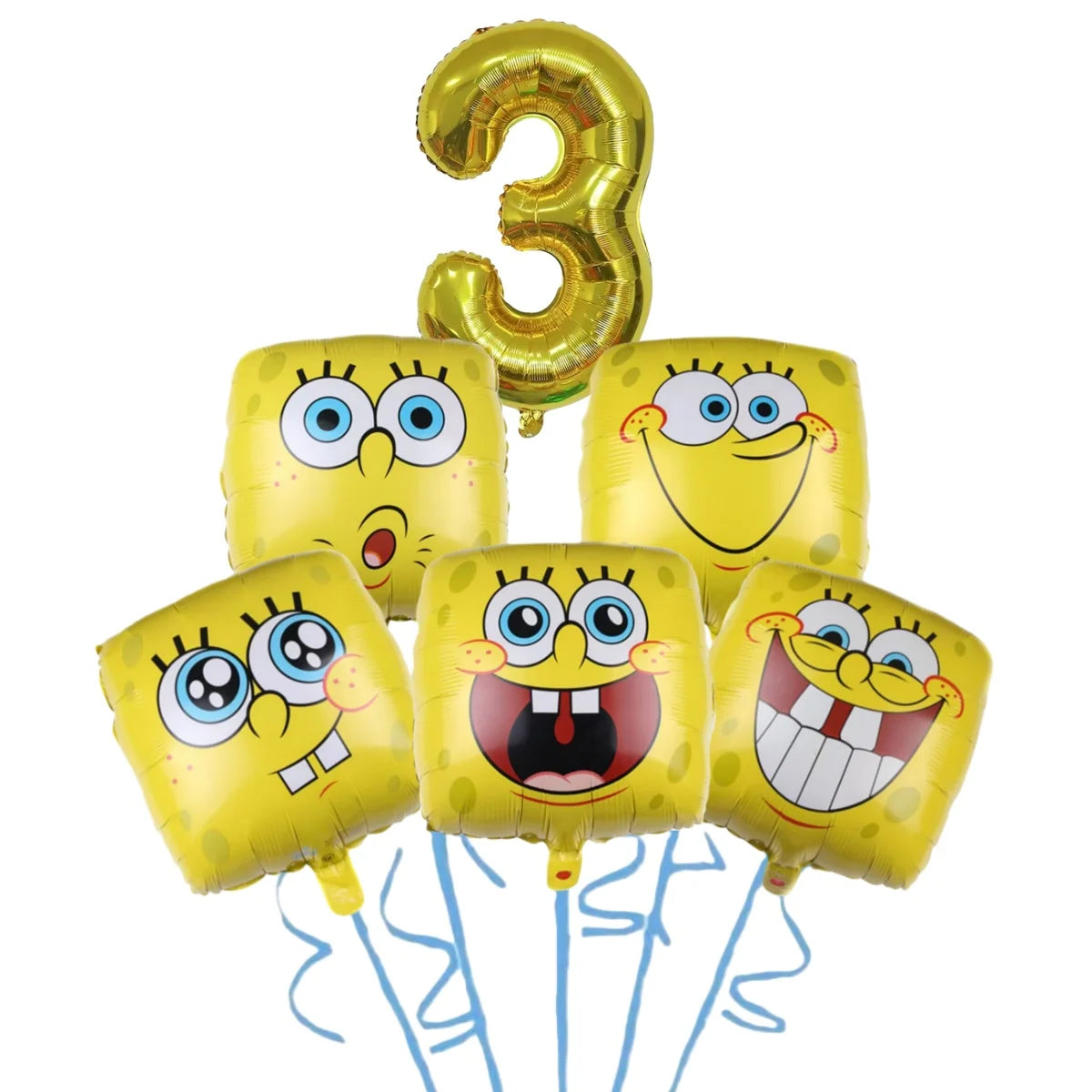 Cartoon SpongeBob Theme Birthday Party Decoration Balloons Digital Balloons Baby Shower Birthday Gifts Party latex Party Balloon
