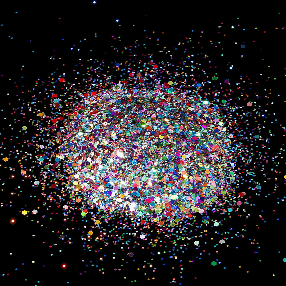 10g Holographic Hexagon Chunky Glitter Epoxy Resin Filler Flakes Laser Sparkly Sequins for DIY Epoxy Resin Nail Art Fillings