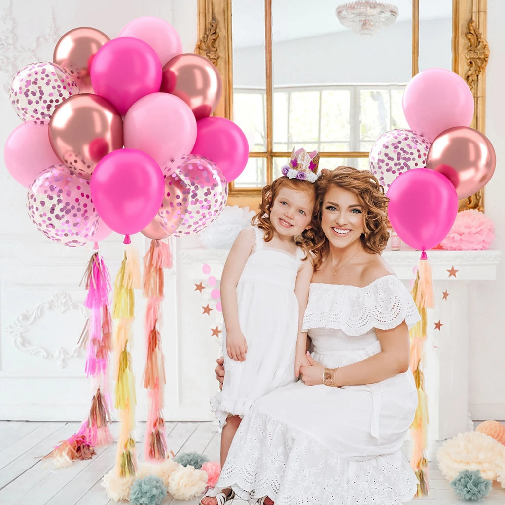 31/36/37/51/101Pcs Metallic Balloons Pearl Latex Balloon Gold Confetti Balloons for Birthday Weddings Baby Shower Party Decor