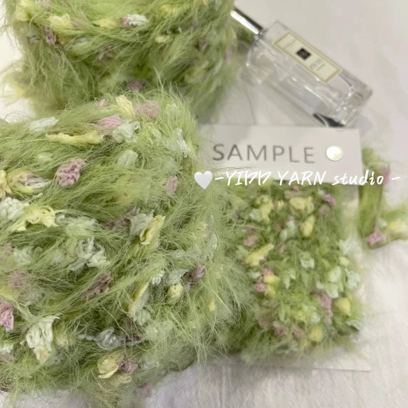 125g/roll Green Yarn Tricot Wool Blends Diy Hand Knitting Features Hand Mixed Plush Yarn Wool Ball Crochet Woven Hairpin Sweater