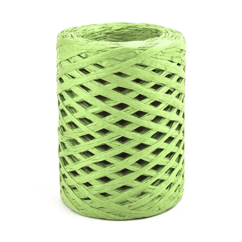 100M Natural Raffia Straw Yarn for Knitting Crocheting Paper Threads Friendly Paper Yarn DIY Handmade Summer Sunhat Beach Bag