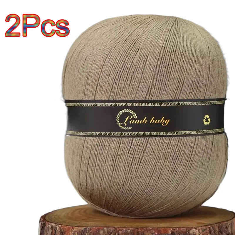 2Pcs Silk Cotton Yarn hand knitting Thin Lace yarn for Crocheting knit Sweater Shawls Scarves hat line Crochet amigurmi thread