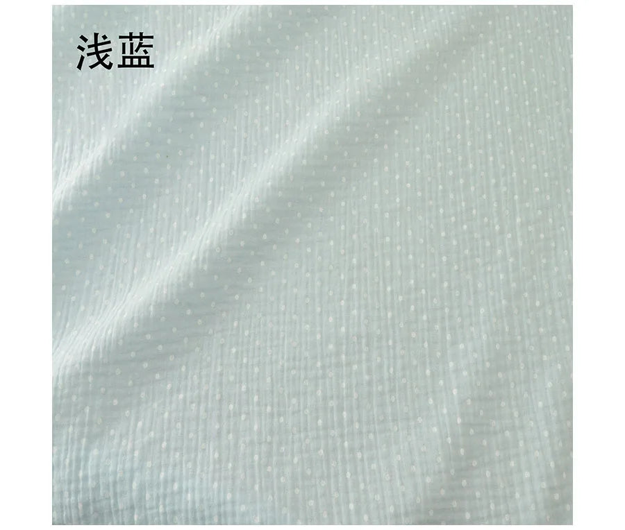 Soft dot Print Cotton Sewing Fabric Crepe Double Layer Gauze Cloth Cotton Skirt Pajama Cotton Fabric 100*135cm