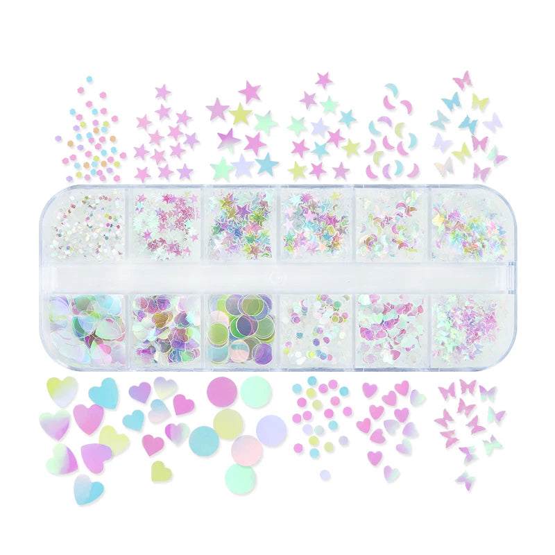 Gold Pink Butterfly Resin Sequins Glitter For Epoxy Resin Filling Cherry Blossom Resin Filler UV Silicone Mold DIY Accessories