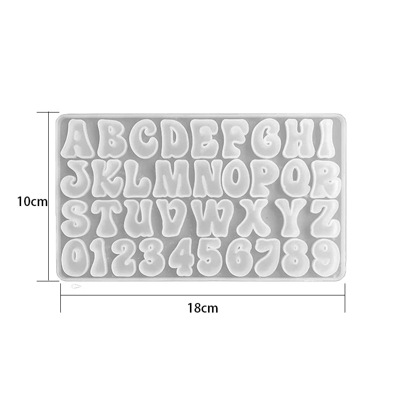 Alphabet Epoxy Resin Silicone Mold DIY Letter Number Pendant Resin Mold Keychain Earring Epoxy Resin Jewelry Crafts Casting Mold