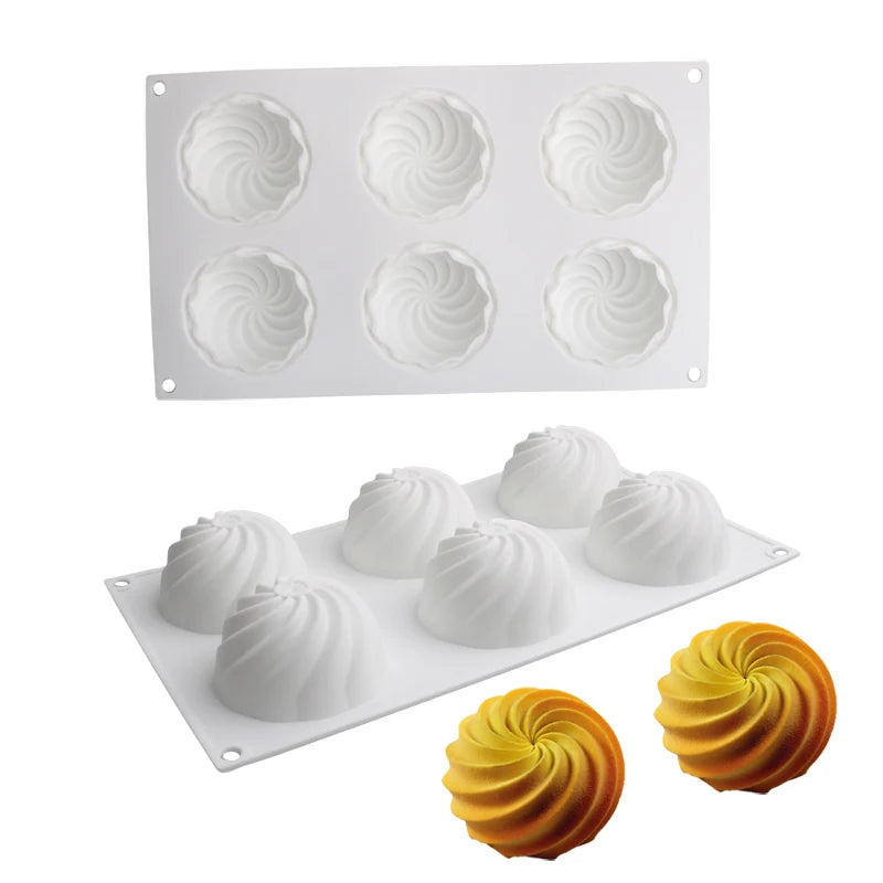 Meibum Spiral Diamond Cactus Texture Silicone Cake Molds Mousse Dessert Baking Tools Soap Mould DIY Candle Mold Kitchen Bakeware