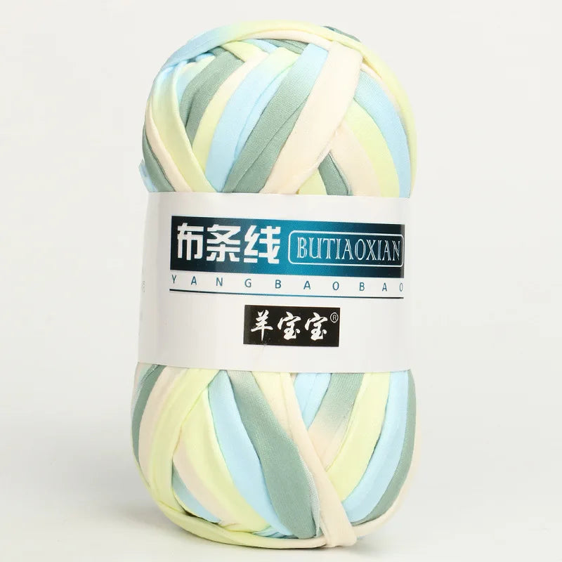 100g/pc Crocheting T Shirt Thick Soft Cloth Yarn for Hand Knitting Crochet Line Woven Handbag Blanket Thick Yarn Flat thread