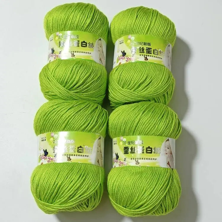 4PCS 200g Baby Cashmere Cotton Dot Yarn Soft Warm Lanas For Hand Knitting And Crochet Cloth milk cotton yarn