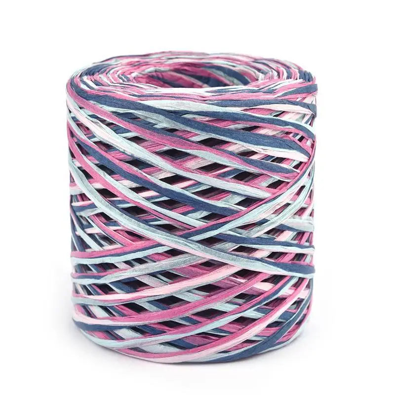 100M Natural Raffia Straw Yarn for Knitting Crocheting Paper Threads Friendly Paper Yarn DIY Handmade Summer Sunhat Beach Bag