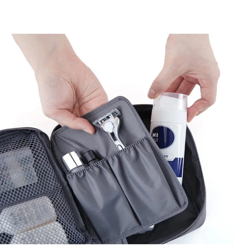 Portable Needlework Storage Bag Mesh Divider Pouch Yarn Knitting Tools Organizer Cases Storage DIY Apparel Travel Wash Bag