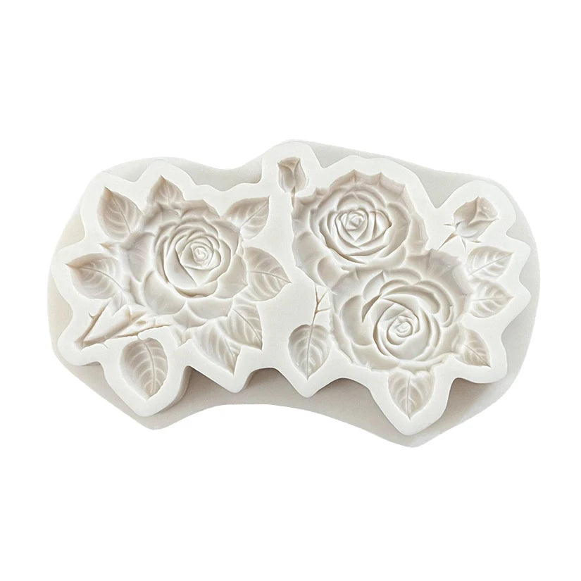 Flower Rose Silicone Sugarcraft Mold Resin Tools Chocolate Cupcake Baking Fondant Cake Decorating Tools
