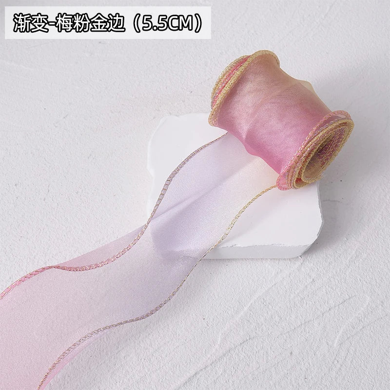 Chiffon Ribbon Organza Satin Lace for For DIY Bows Gift Wrapping Flower Bouquet Hair Accessories Sewing Trim Crafts Materials