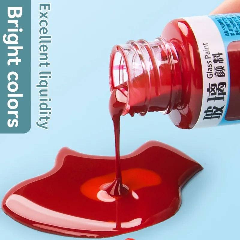 Creative 20ml Acrylic Paints Rich Color Waterproof Glass Pigments Tube For Painting Supplies Artist Drawing Art DIY Crafts