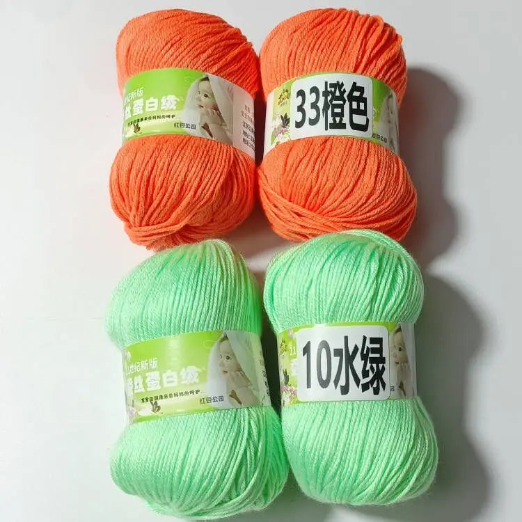 4PCS 200g Baby Cashmere Cotton Dot Yarn Soft Warm Lanas For Hand Knitting And Crochet Cloth milk cotton yarn