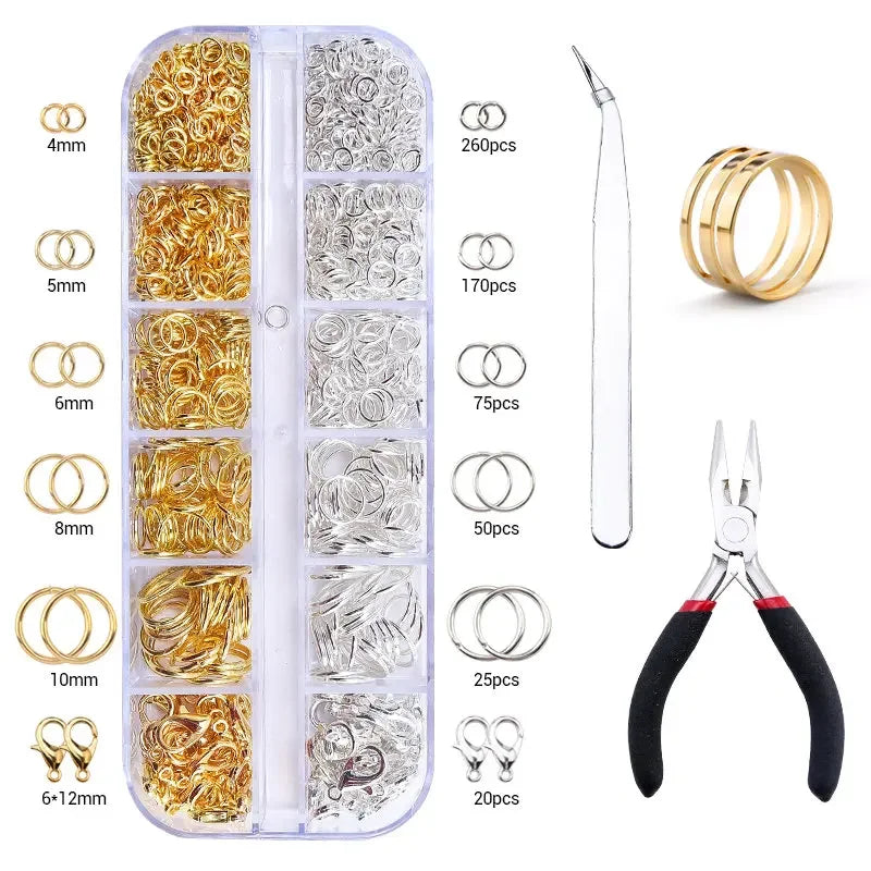 Jewelry Making Supplies Kit with Jewelry Tools, Jewelry Copper Wires Thread and Jewelry Findings for Jewelry Making