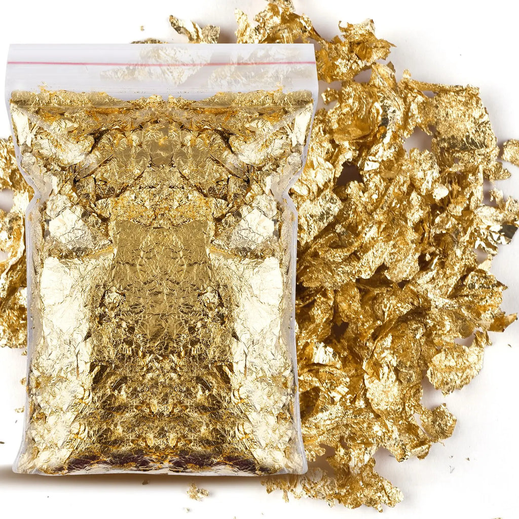 1/2/3/5/10g Imitation Gold Sliver Copper Foil Sequins Glitter Craft Leaf Flake Sheet Shiny Foil Paper Gilding DIY Nail Art Decor