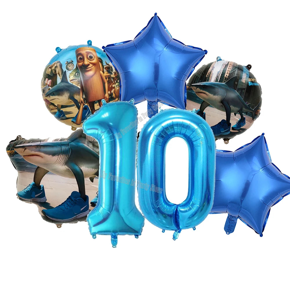 Italian Brainrot Balloon Set Baby Shower Party Ballons Tralalero Tralala TungTungTungSahur Balloons Decoration Photographic Prop