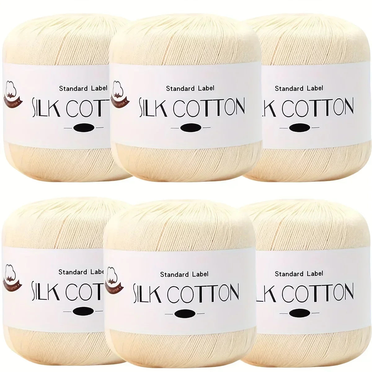 Silk Cotton Yarn - Fine Lace Thread for Crochet, Knitting Sweater,Shawls, Scarves, and DIY Crafts, Soft Durable Yarn 1.76oz/pc