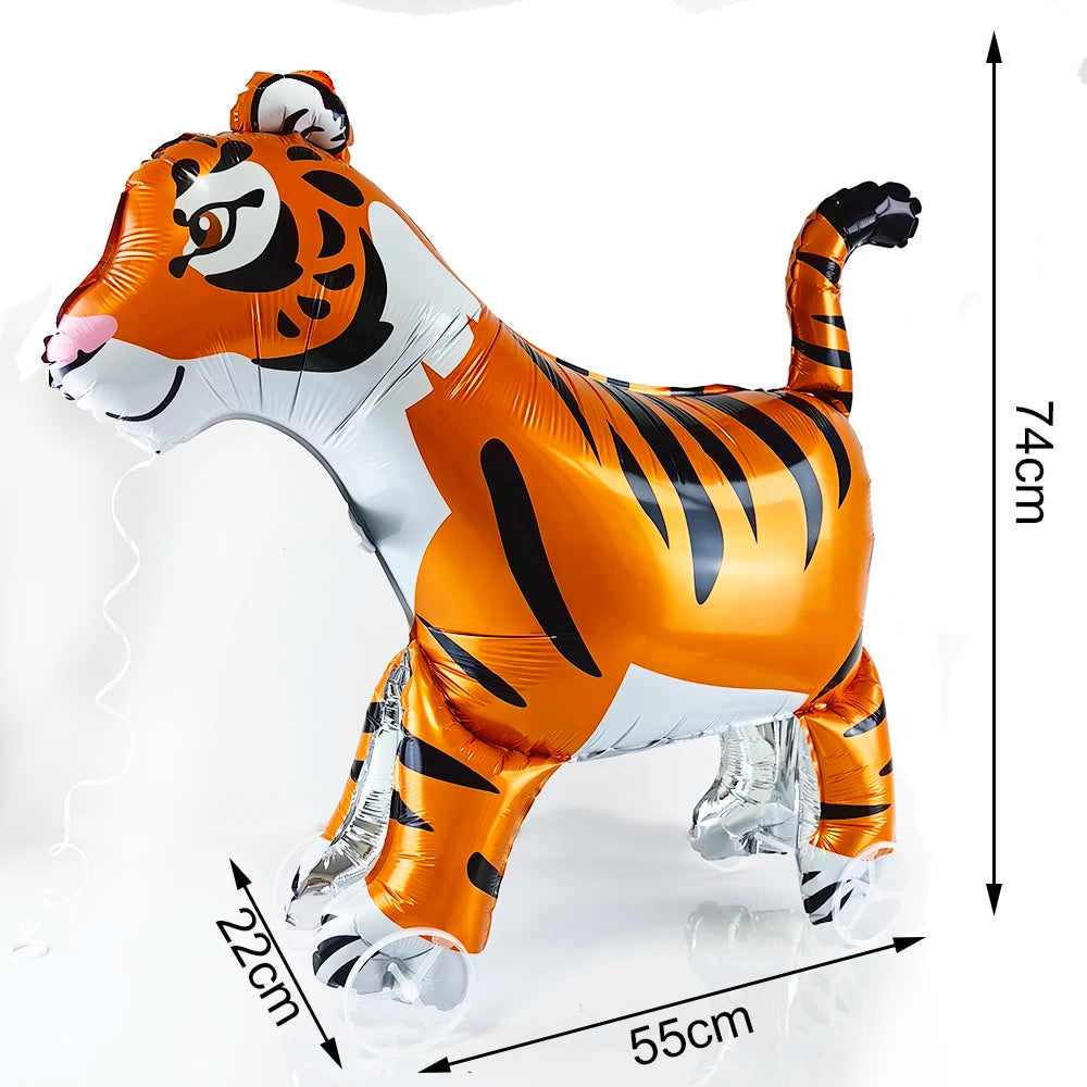 Walking Inflatable Lion Giraffe Balloons Panda Elephant Tiger Safari Animal Balloon Kids Jungle Animal Baby Shower Decorations