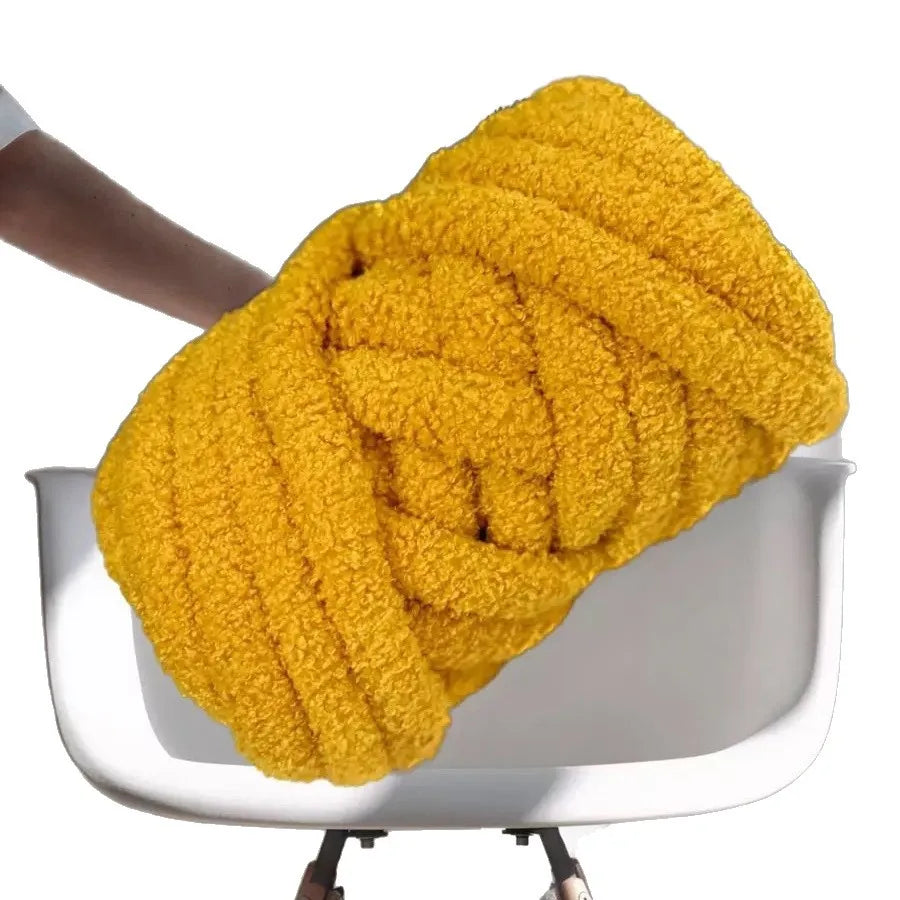 Lamb Wool Thick Wool Hand-woven Thread Teddy Curly Wool Filling Gauze Strip Thick Icelandic Cloth Strip DIY Bag Thread 500g