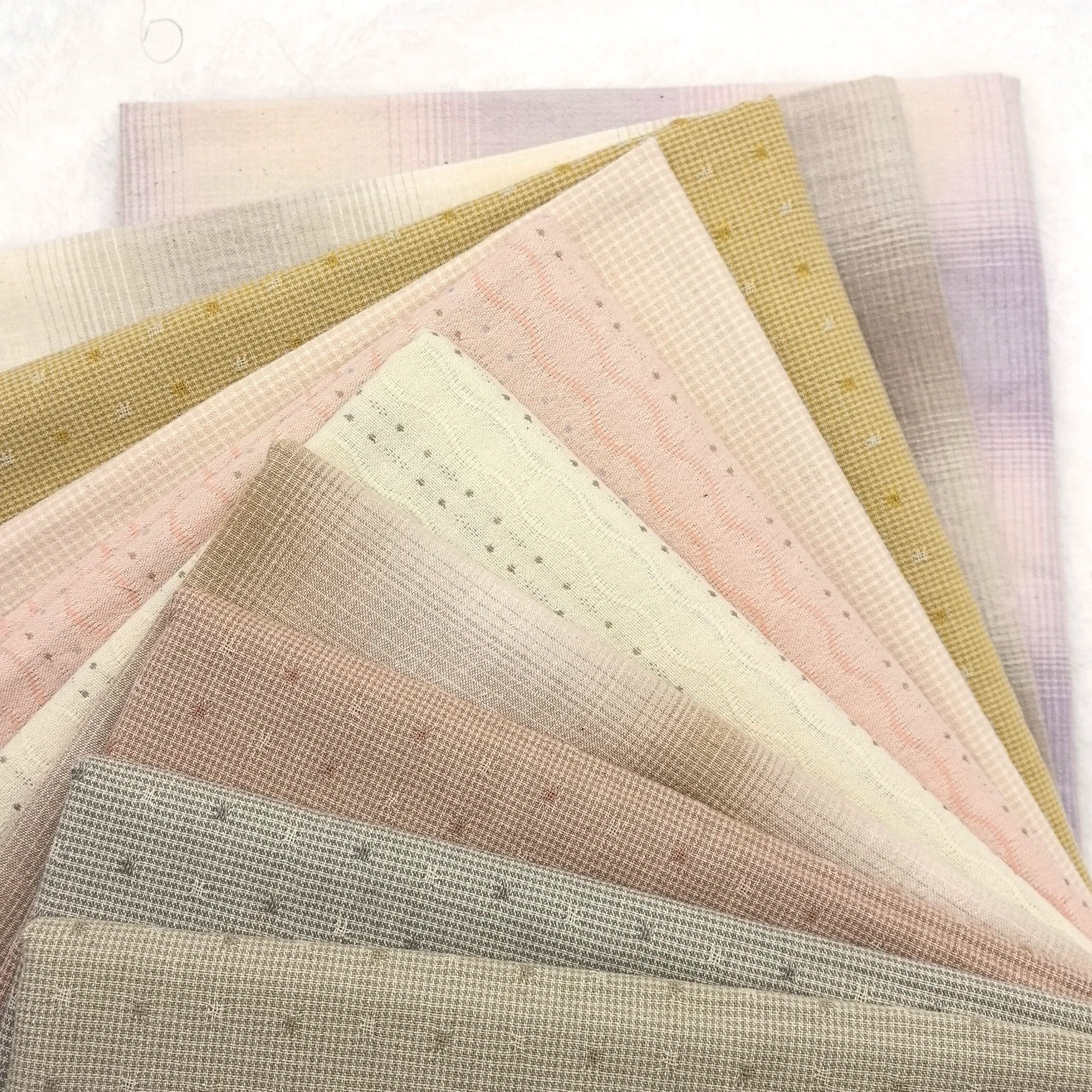 Vintage  Japanese Yarn Dyed Cotton Quilting Fabric HandmadePurse patchwork Pillow Trimming Sewing Cloth For Sewing Doll clothes