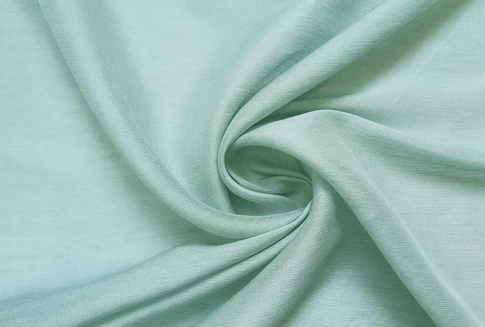 Silk Linen Fabric 54'' Wide By Meter Elegant Cyan Color Slubbed Silk Flax Material Soft Summer