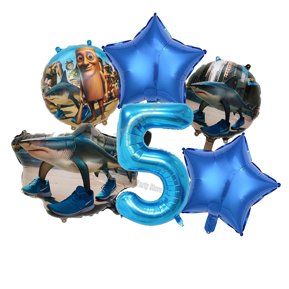 Italian Brainrot Balloon Set Baby Shower Party Ballons Tralalero Tralala TungTungTungSahur Balloons Decoration Photographic Prop