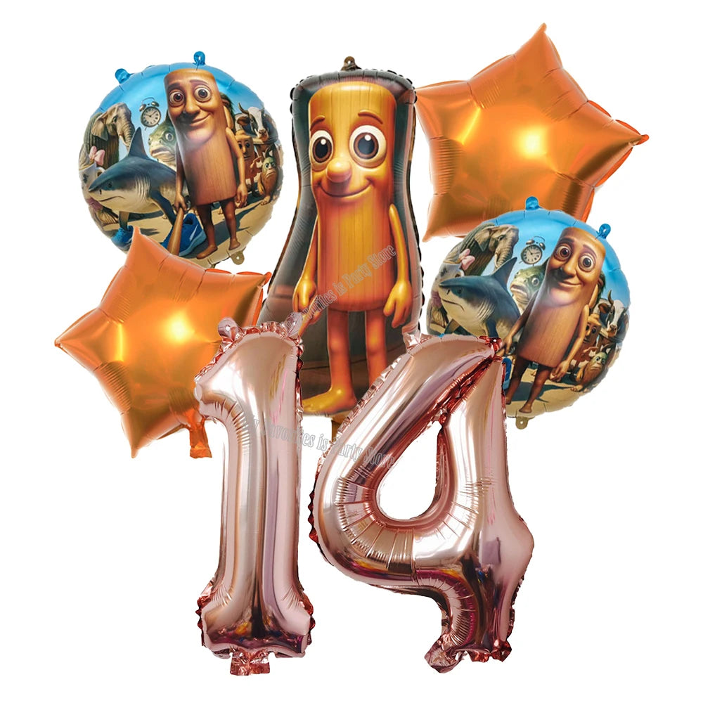 Italian Brainrot Balloon Set Baby Shower Party Ballons Tralalero Tralala TungTungTungSahur Balloons Decoration Photographic Prop